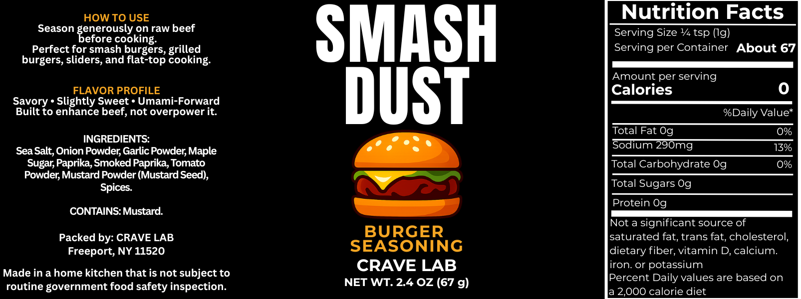 Smash Dust Burger Seasoning